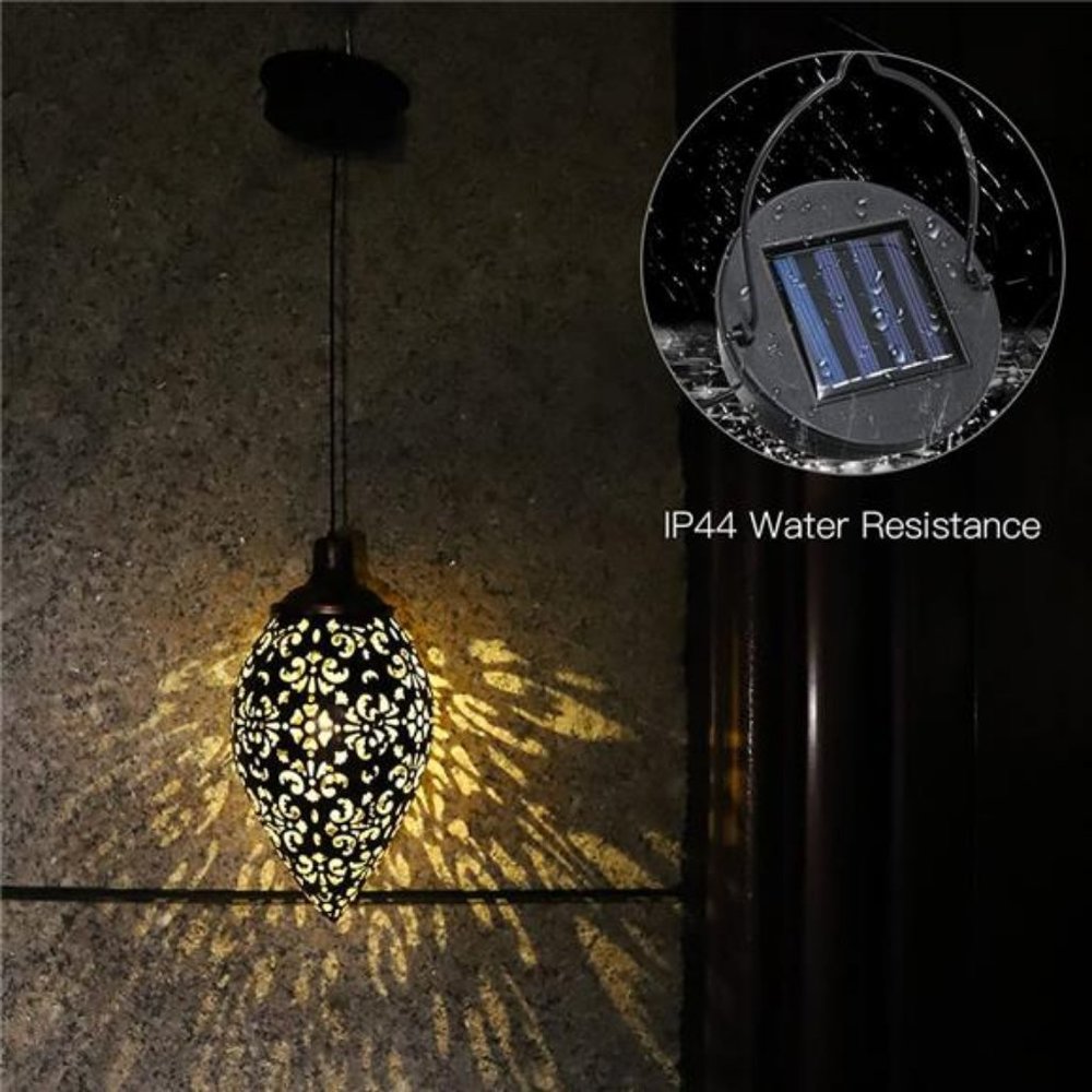 Hanging Solar Lights Solar Lantern LED Garden Lights Metal Lamp Waterproof